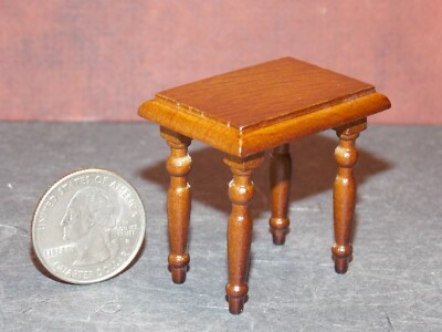 Dollhouse Miniature End Table Walnut 1:12 one inch scale E99 Dollys Gallery