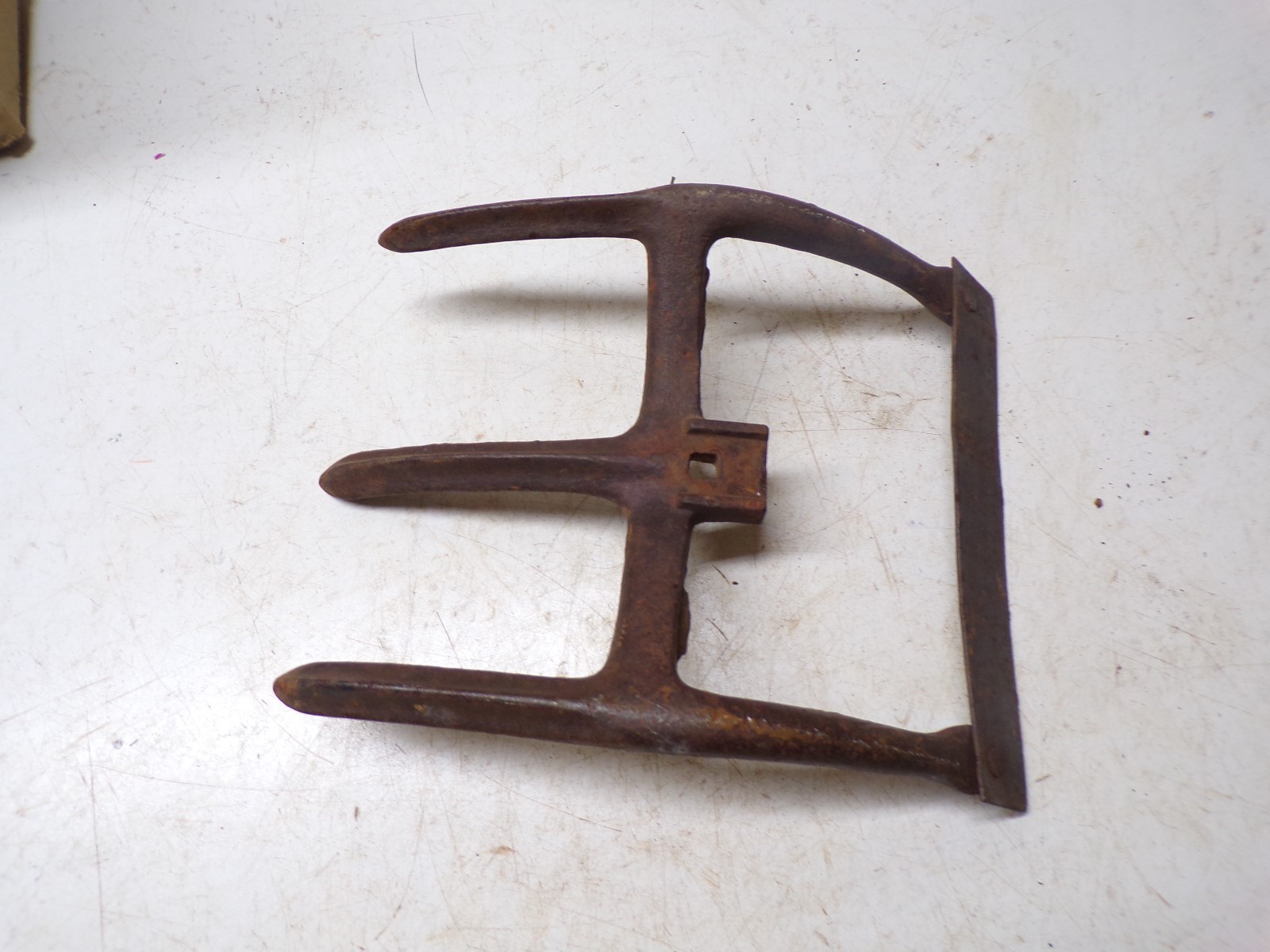 Old Push Type Garden Cultivator Attachment 3 Tine one side Blade on other