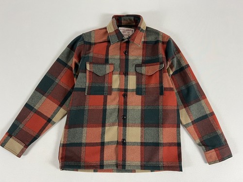 Pre-owned Filson Seattle Wool Jac-shirt Amber/spruce Plaid M Us Made In Multicolor