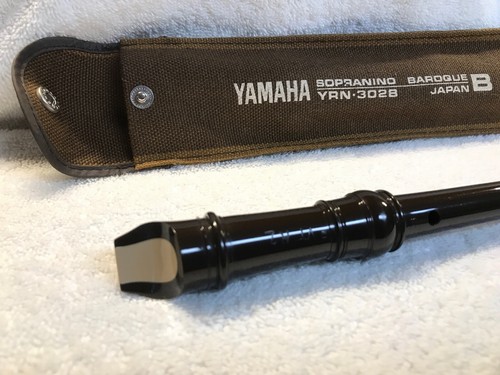 Yamaha Sopranino Baroque Recorder YRN-302B in Fabric Case (Japan) VT Marked Vtg