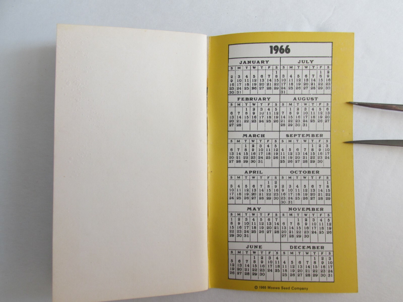 XX126 Moews 1966 Seed Corn Pocket notebook Note Book unused