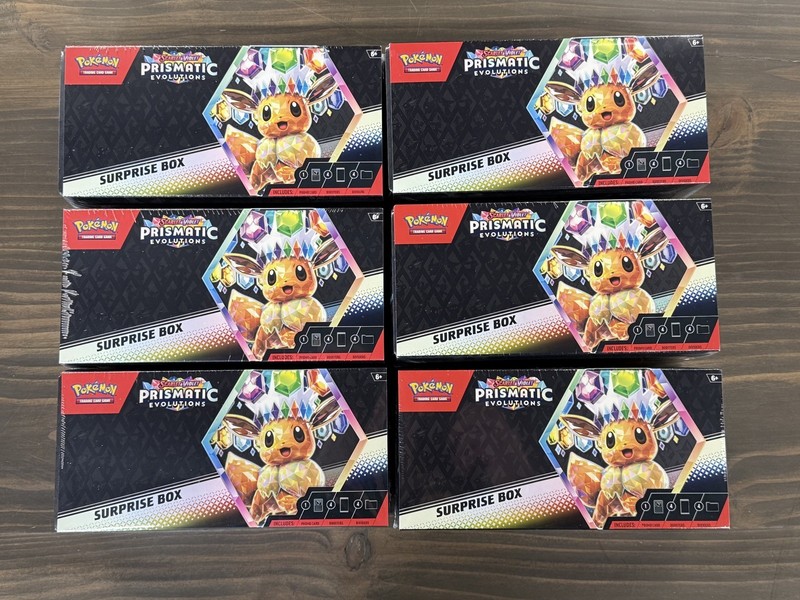 Pokemon Prismatic Evolution Surprise Box CASE (6 Boxes