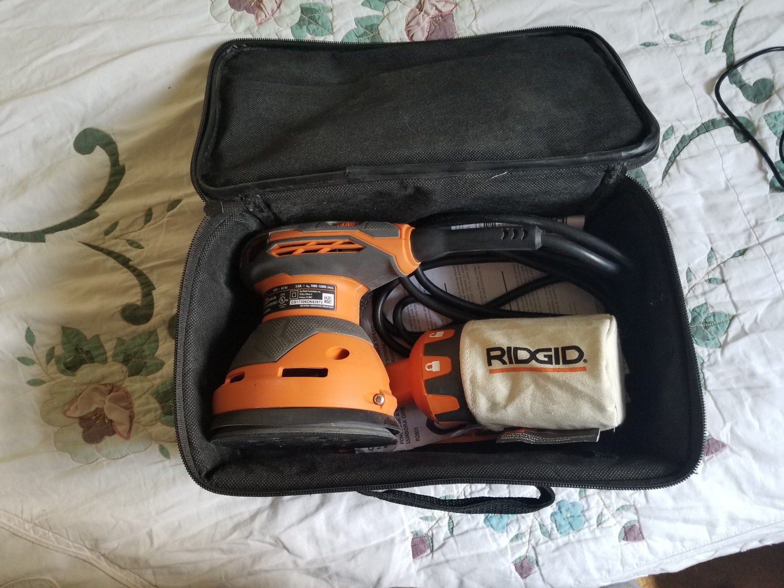 ridgid sander r2601 veryable speed