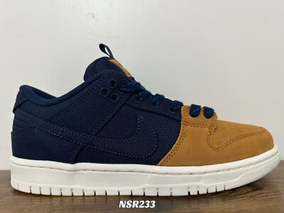 NIKE DUNK LOW SB PRO PRM NAVY DESERT OCHRE 90s BACKPACK DX6775-400 SIZE 6 NEW