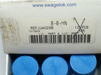 1 - Swagelok Brass Hex Pipe Nipple, 1/2