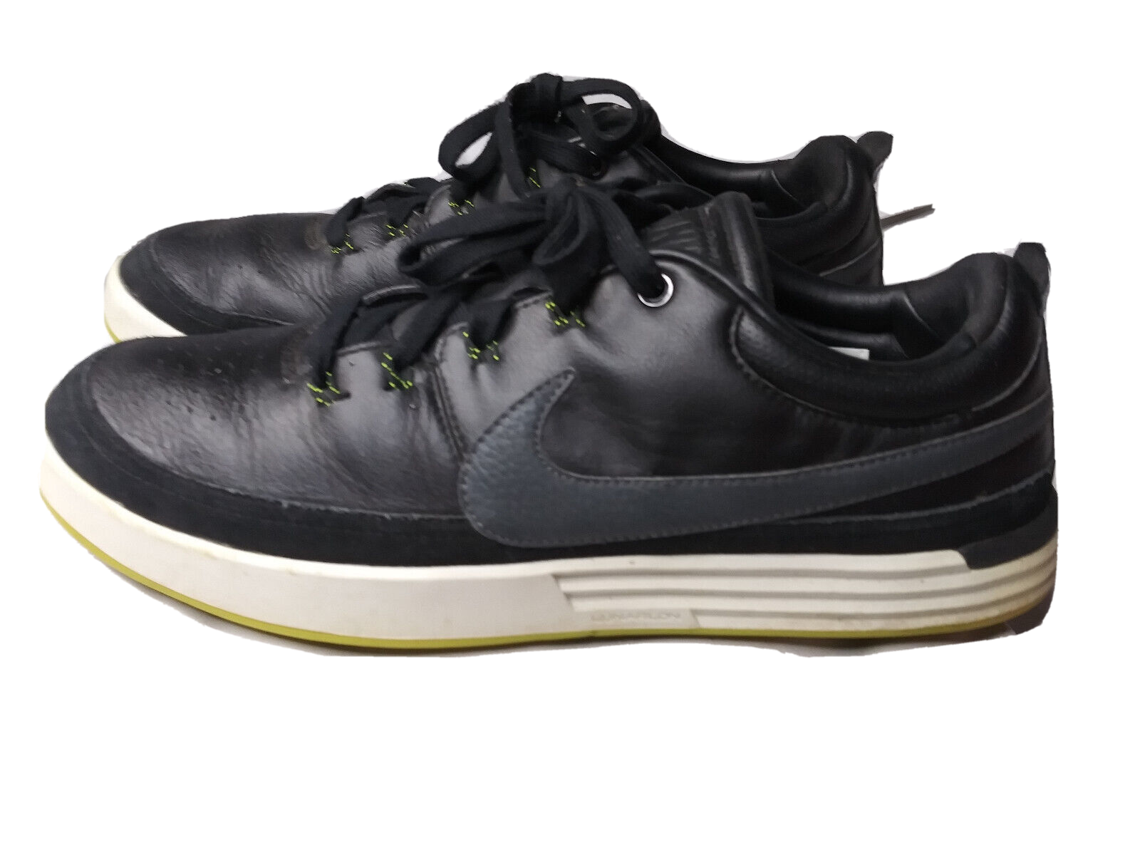 Nike Lunar Waverly Spikeless Leather Black Golf Shoes 652780 001 Mens Size 10