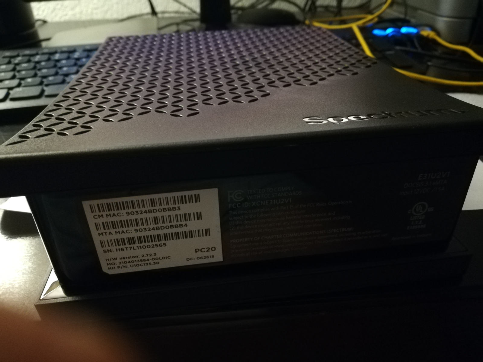 Spectrum Hitron E31N2V1 Docsis 3.1 eMTA Charter Cable Modem 1 Gigabit