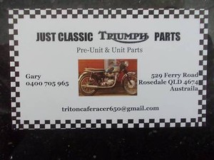 Just Classic Triumph Parts Motorcycle Scooter Parts Gumtree Australia Gladstone Area Rosedale 1158140633