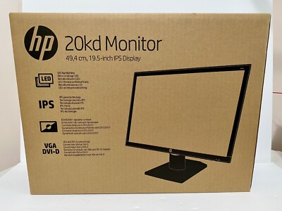 HP 20kd 19.5-Inch IPS Monitor LED Backlight Tilt VGA DVI-D Ports Black T3U83AA