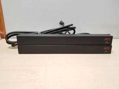 LOT OF 2 APC Schneider AP9563 10 Outlet  Rack PDU, Basic, 1U, 20A, 120V #B398