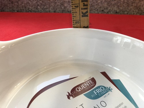 NEW OXFORD PROFESSIONAL PORCELAIN ROUND DEEP ROASTER / BAKING DISH WITH HANDLES