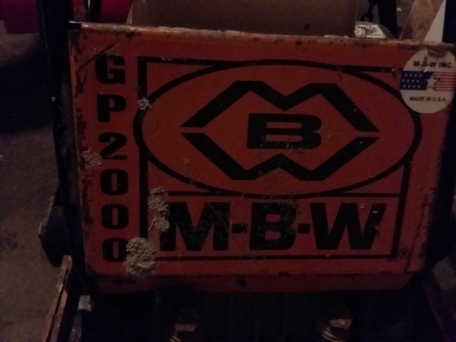 gp2000 mbw plate compacter walk behind good condition