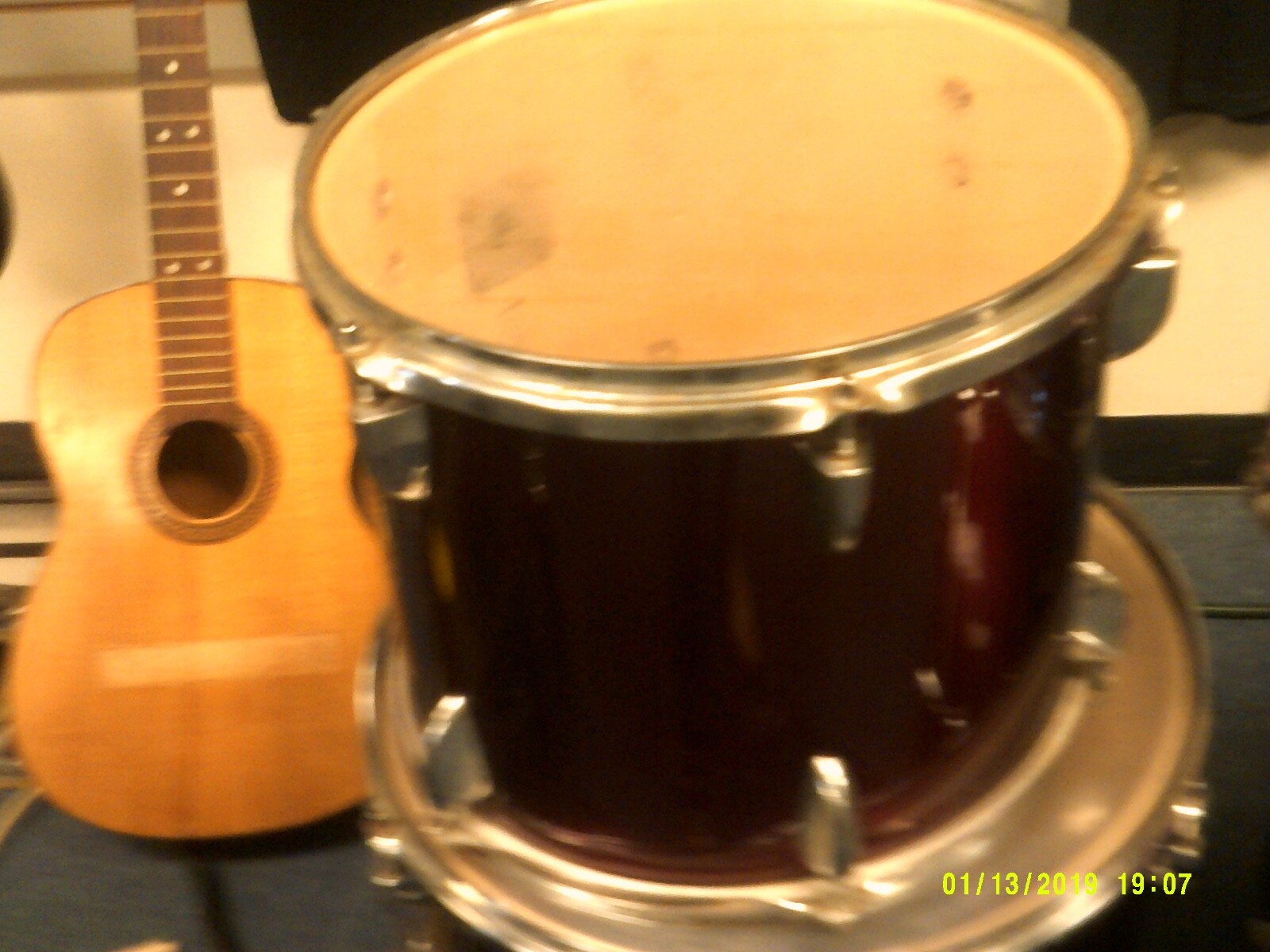 rhythm art  12 dia by 10 deep Tom drum  red