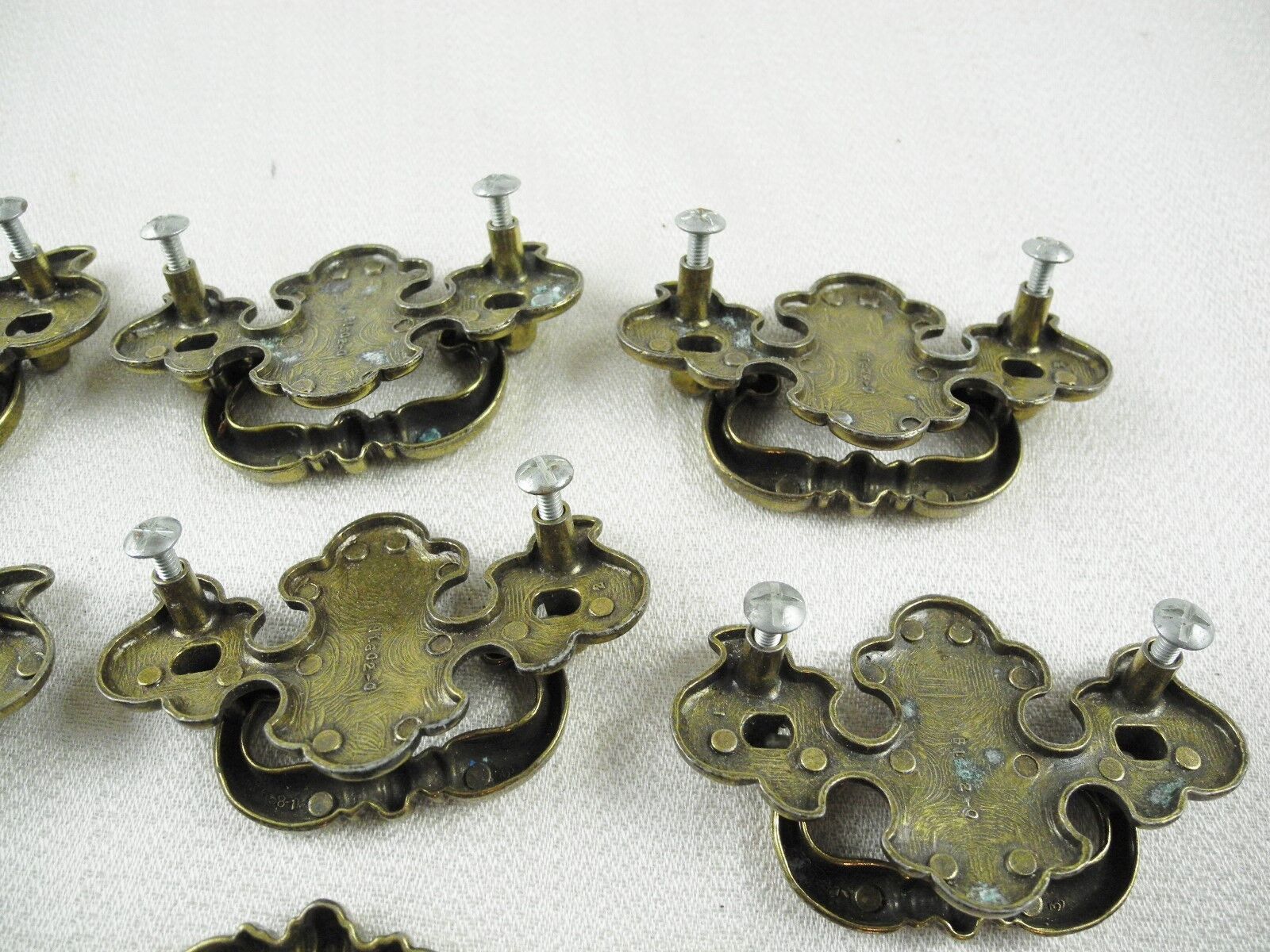 12 VINTAGE Brass Drawer pulls / Furniture Hardware 4.25