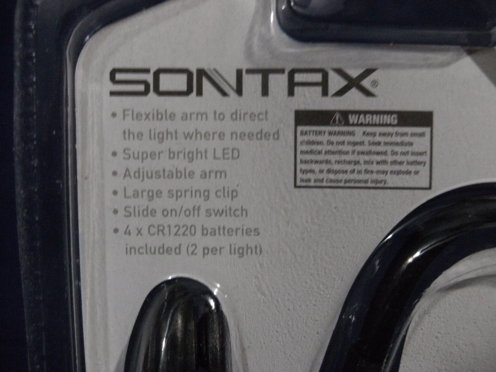 Lot of 6 (12) Sontax 2 pack LED Book Lights w/flexible arm and clip - Free Ship