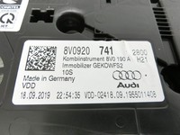 Audi A3 8V 8VS 16-20 TDI 2,0 110KW Kombiinstrument Tacho Audi A3 8V 8VS 16-20 18.12.2019 8V0920741 A2C16573100 gebraucht Vorschau 7