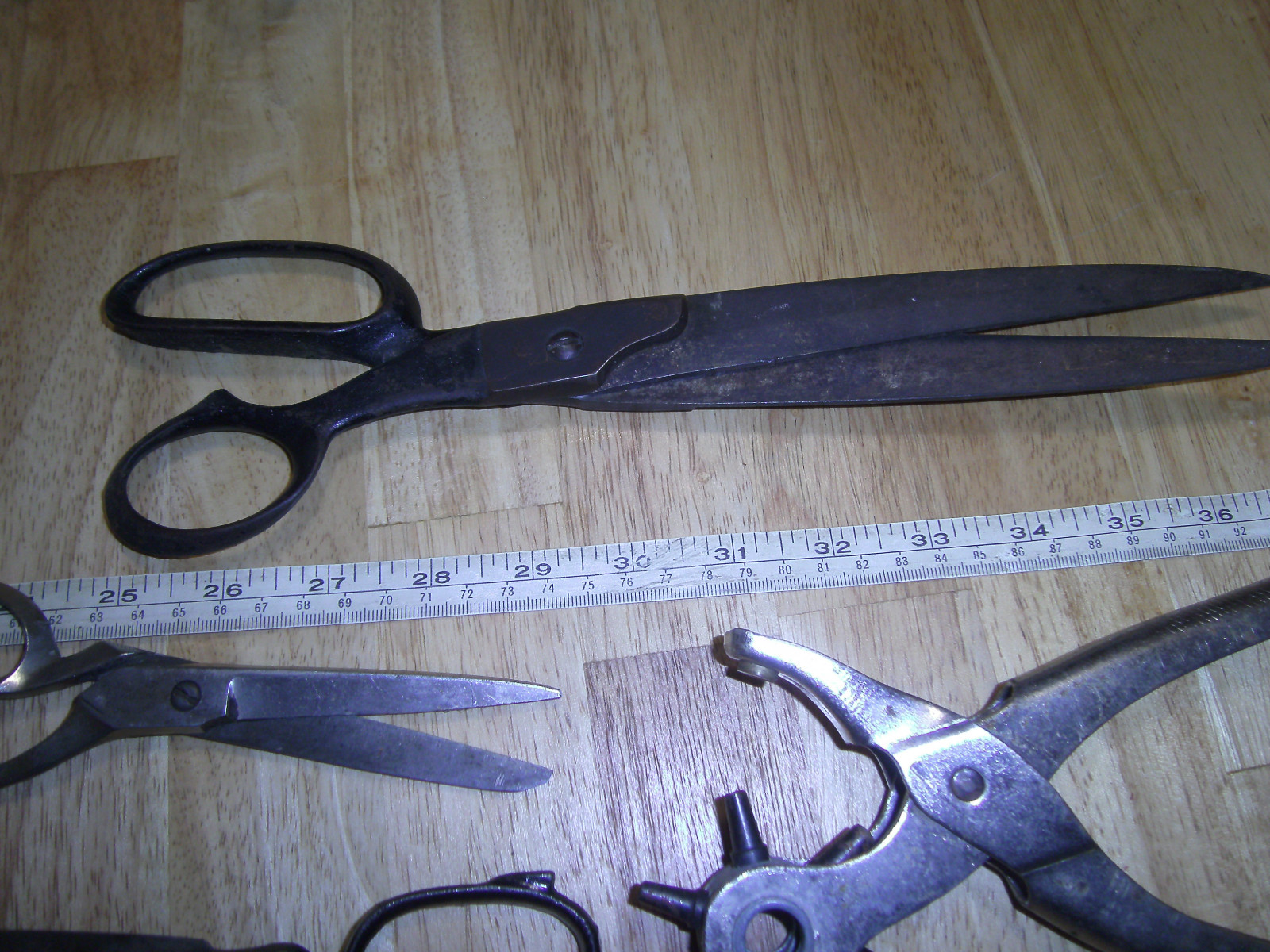 Vintage 6 Scissors Gamble Singer Clauss OVB Cattaraugus Hole punch Shears 13 in