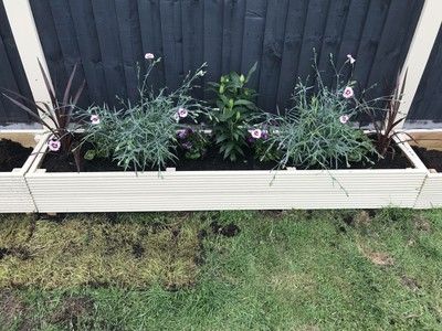 Large Decking Wooden Garden Planter 0.6M (2ft) 1.2M (4ft 