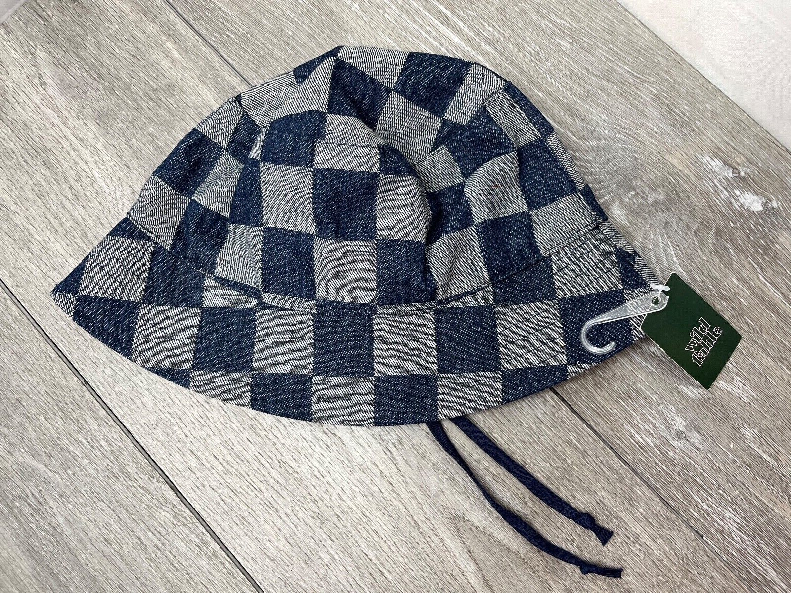 Wild Fable Womens Bucket Hat, Blue/Gray Check One Size