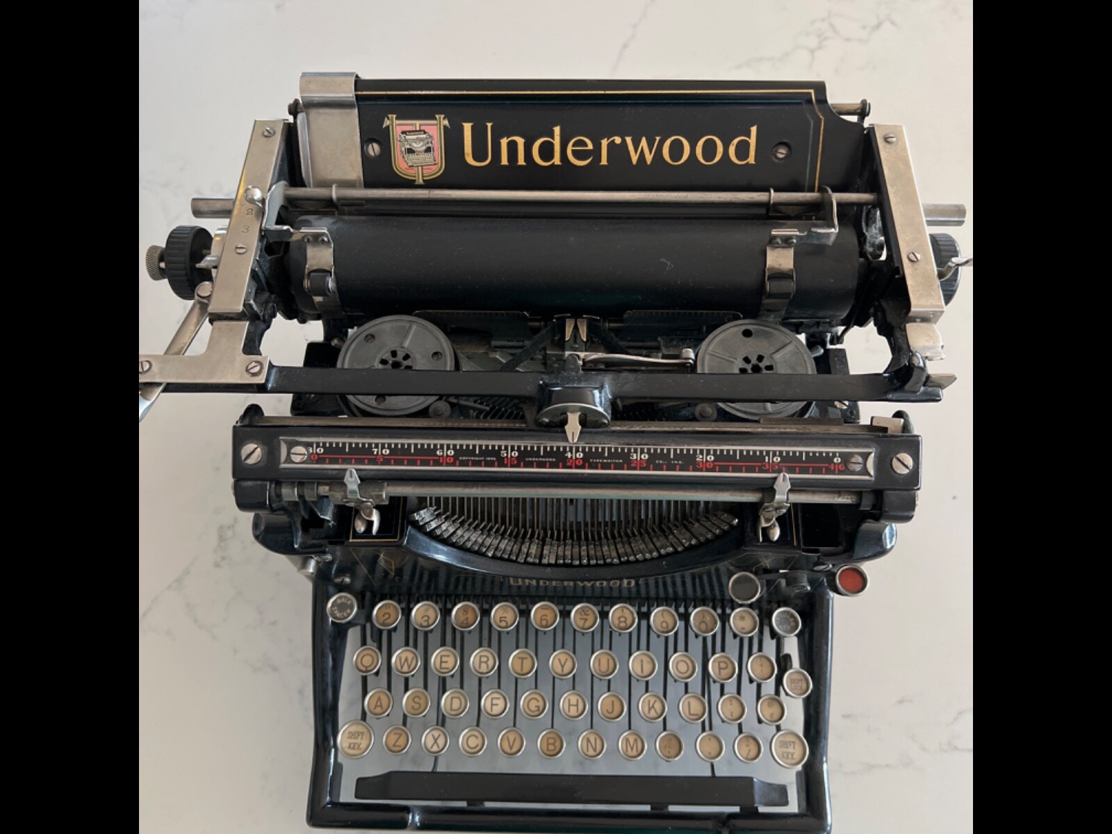 Antique Underwood No. 5 Standard Typewriter - Pat Date Jan