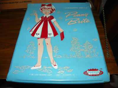 2 vintage 1963 Deluxe Reading 8'' Penny Brite doll-W/CLOTHES AND CASE