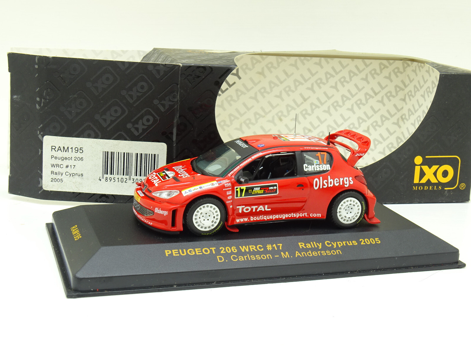 IXO 1:43 Peugeot 206 WRC Ypres 2000 N°9 - Miniature Rallye Collection