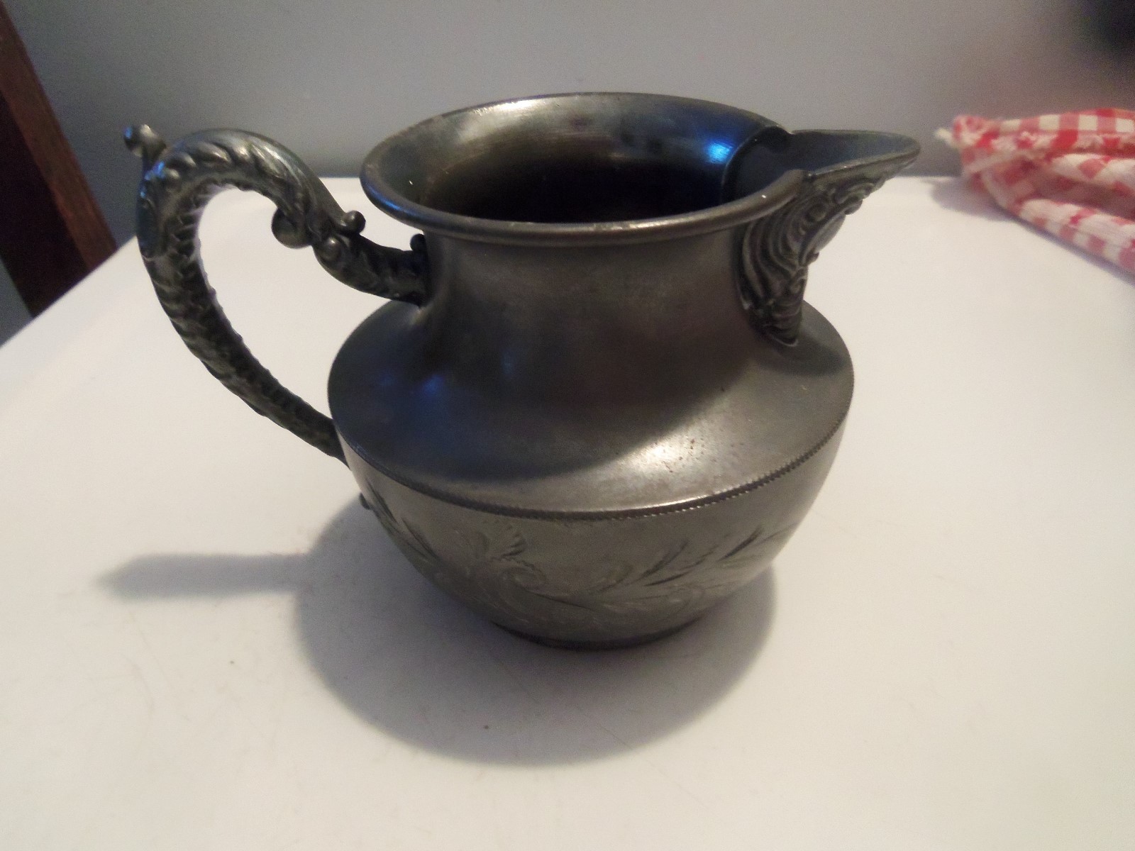 Rare Antique Colonial Silver Co Quadruple Plate Creamer Pitcher Portland ME