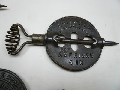 Vtg Lot 5 Dampers Reversible Spindle Flue Pipe Griswold Steel 4