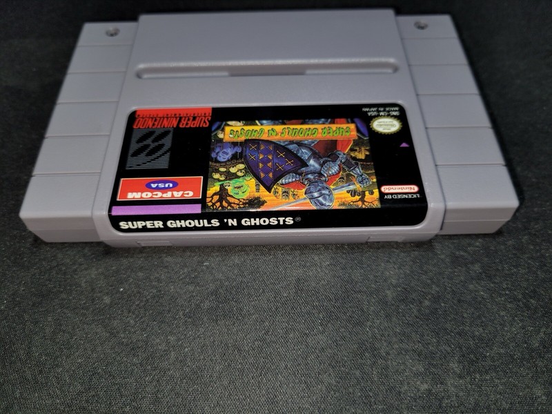 Super Ghouls 'n Ghosts Authentic Super Nintendo SNES EXMT+
