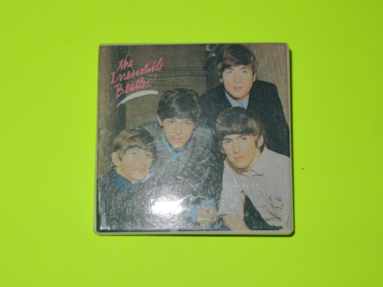 ヴィンテージ♢ビートルズ The Beatles♢パネル Vintage The Beatles IBM Photo Outlined Gold Glitter Picture