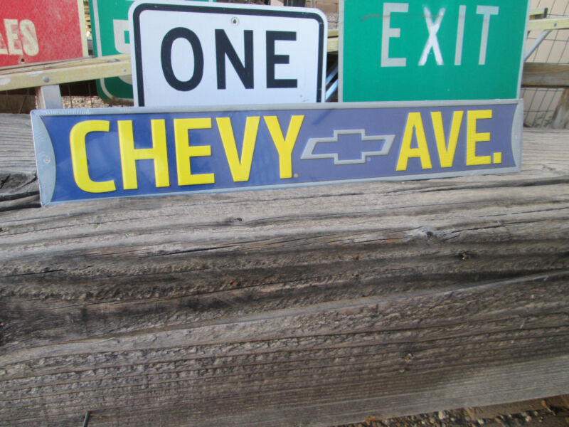  Metal Chevy Ave Chevrolet Display Car Auto Retro Look Parts Gm Pick Up Silverad