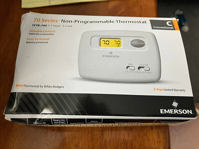 Emerson White-Rodgers 1F78-144 70 Series Non-Programmable Thermostat, 1H/1C --