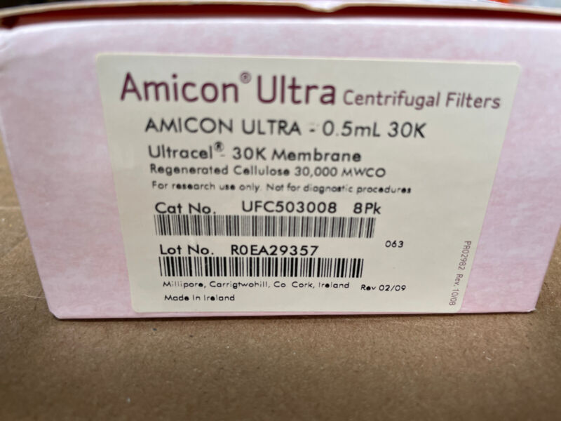 Millipore Amicon Ultra-0.5 Centrifugal Filter Unit Ufc503008 7 Pcs