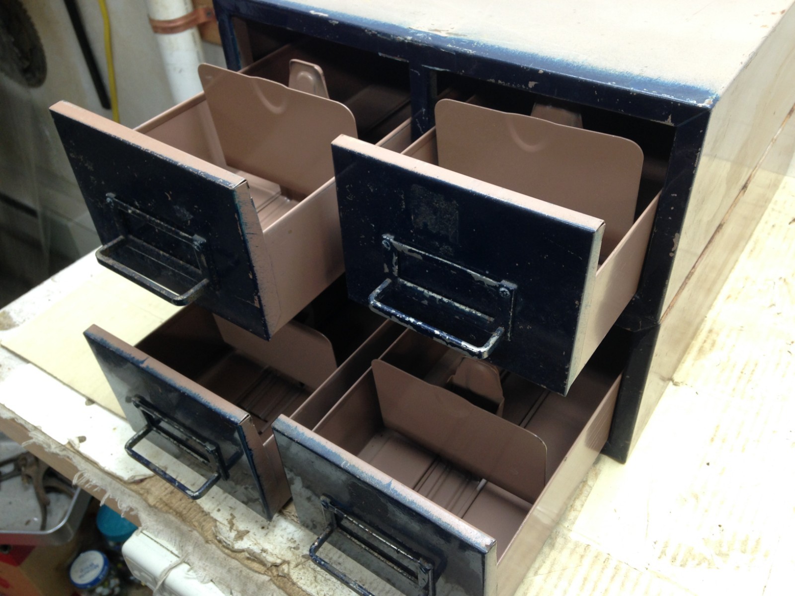 Lot 2 Vtg. 2 Drawer Metal Steelmaster 3 x 5