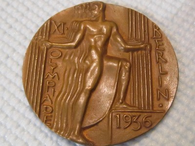 1936 German Olympics Participation Bronze Medal with Box.