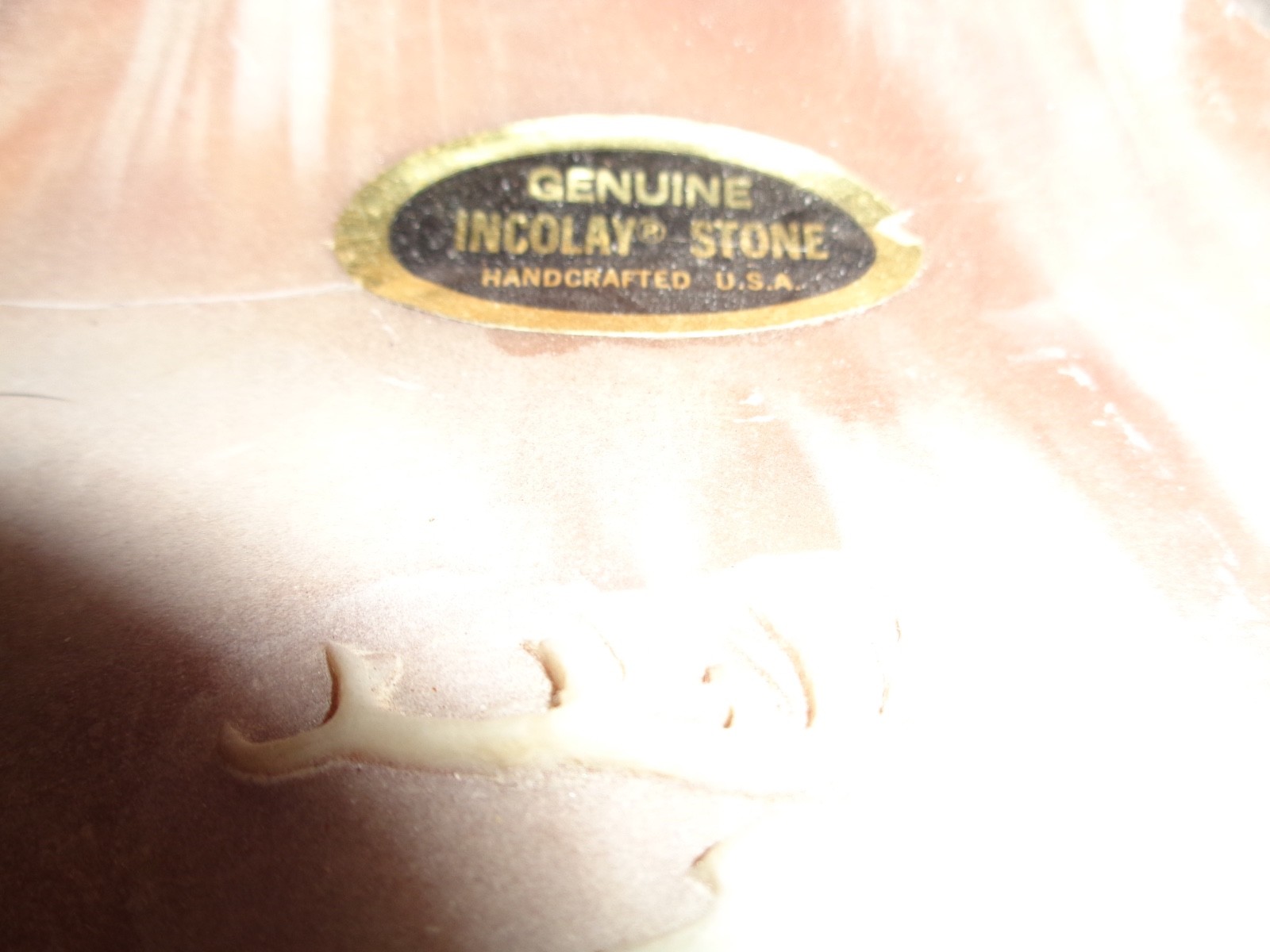 VINTAGE INCOLAY HANDCRAFTED USA DESK TOP ORGANIZER PERFECT CONDITION