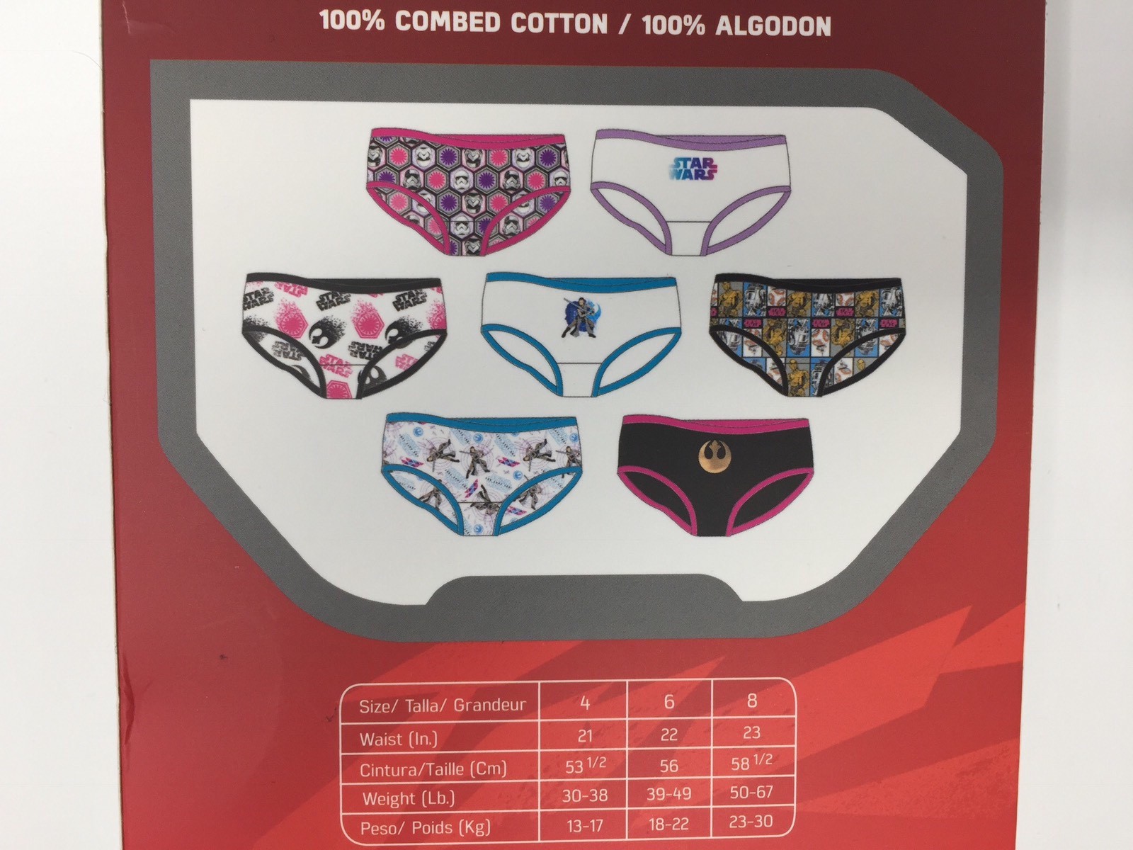 DISNEY STAR WARS The Last Jedi Girls' Hipsters Underwear 7 Pk