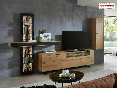 Wohnwand Anbauwand Hartmann RUNA Kerneiche Kombi E44 NEU