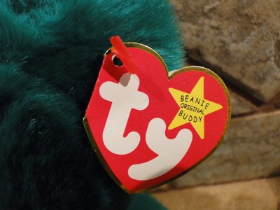 TY ERIN THE BEAR BEANIE BUDDY NEW WITH TAGS, REPRESENTING IRELAND W/ SHAMROCK