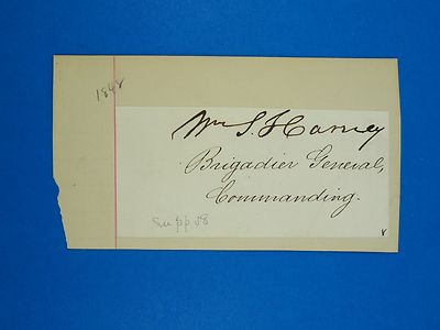 EXTREMELY RARE 1848 SIGNATURE OF BRIG. GEN. WILLIAM S. HARNEY  AUTOGRAPH