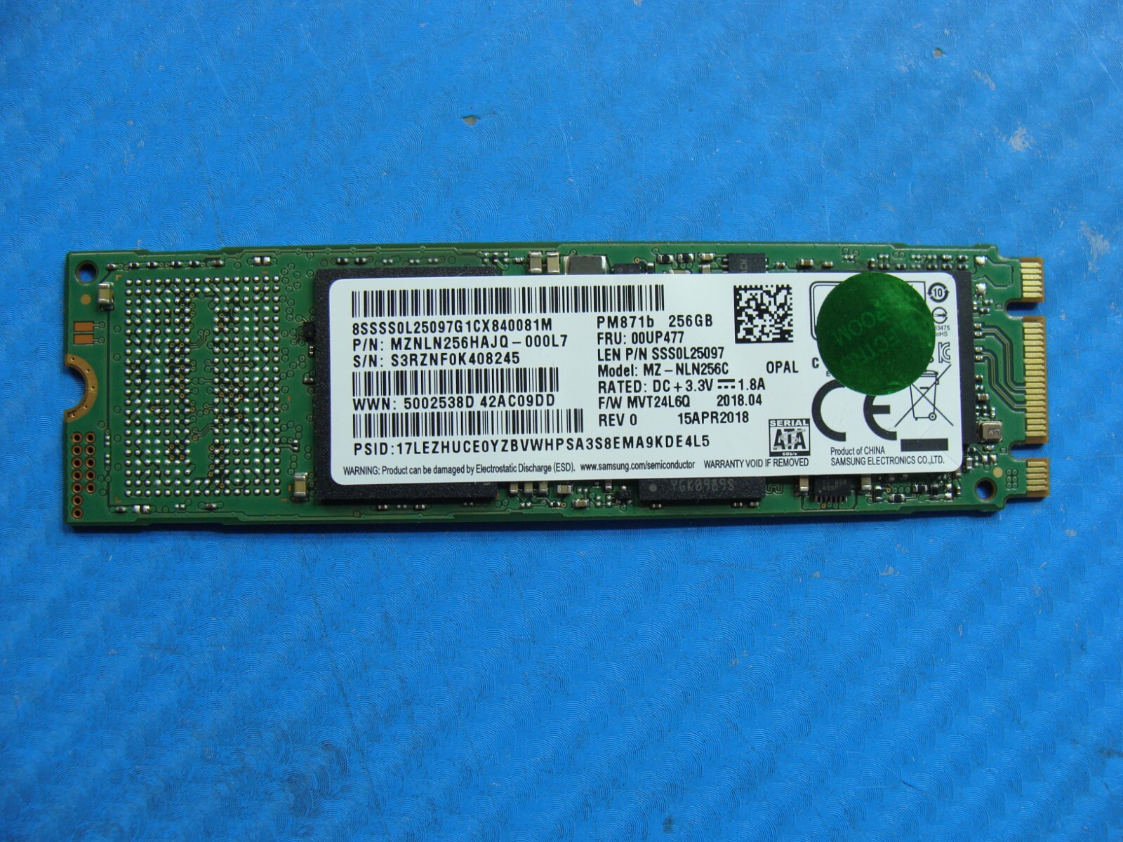 Lenovo L380 Samsung 256GB SSD SATA M.2 MZNLN256HAJQ-000L7 MZ Lenovo L380 Samsung 256GB SSD SATA M.2 MZNLN256HAJQ-000L7 MZ