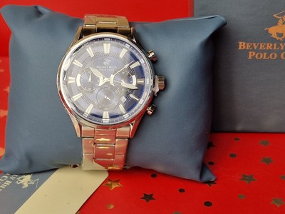 Pre-owned Beverly Hills Polo Club Silver Round Watch - Rrp £289