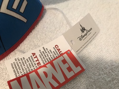 New Disney Parks Marvel Captain America Mickey Ears Adult Hat w/Strap