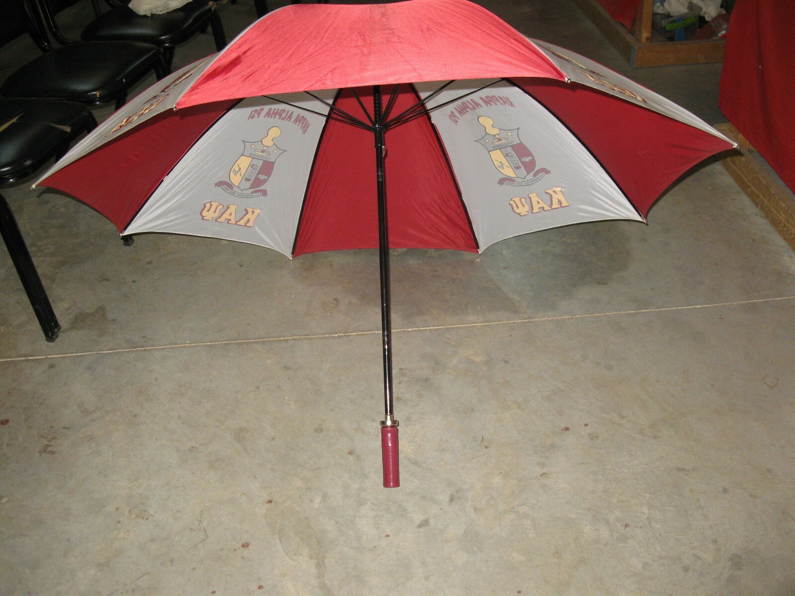Kappa Alpha Psi  Jumbo Umbrella TOP TO BOTTOM OF HANDLE MEASURES 37 1/2