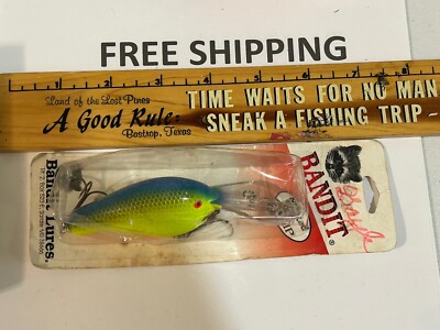 RARE Bandit 600 SERIES Pre-Pradco Vintage Crankbait BLUE/BACK COLOR NOS