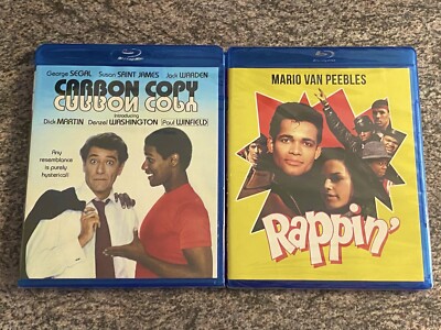 2 Shout! Factory 1980 s Blu-ray Lot! Carbon Copy, Rappin  BRAND NEW! *RARE OOP*