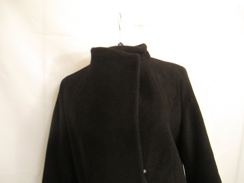 Pre-owned Cinzia Rocca Belted Wool Coat Black