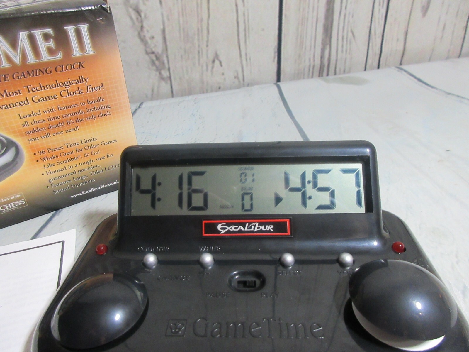 Hasbro Excalibur Game Time II Chess Time Dual Digital Clock  75GT-2