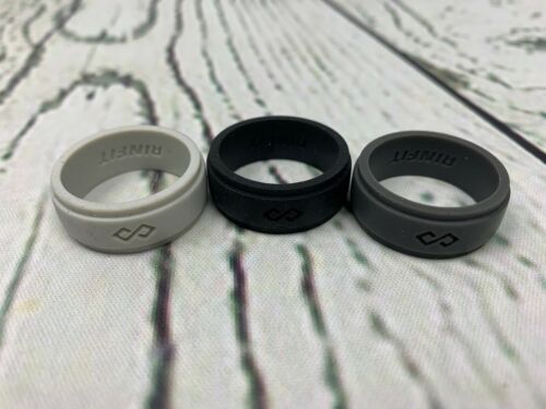 Silicone Wedding Ring for Men by Rinfit 3 rings pack Comfortab...