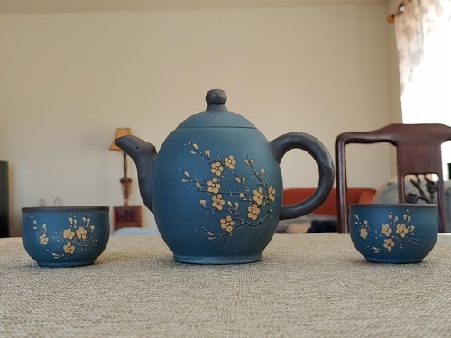 宜興  紫砂壷 周桂珍梅花壺  工芸品 美術品 置物 紫砂壶名家作品欣赏_梅报春壶- 陈壶